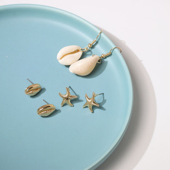 Picture of Earrings Gold Plated Shell Star Fish 1 Set ( 3 Pairs/Set)