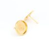 Image de Boucles d'Oreilles Puces en  Acier Inoydable Rond Cabochon Rapportable     