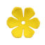 Immagine di Lega di Zinco Coppette Copriperla Fiore Giallo (Addetti 20mm Perline) 20mm x 17mm, 2 Pz