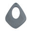 Image de Pendentifs en Bois Naturel Goutte d'Eau Gris Ovale Creux 4.5cm x 3.6cm, 10 Pcs