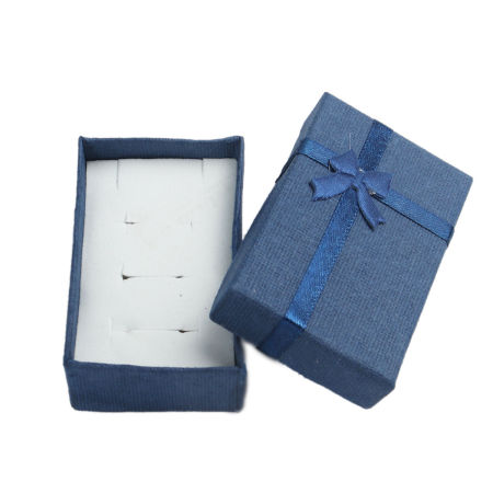 Paper Jewelry Gift Boxes Rectangleep Bowknot Pattern 