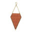 Picture of Zinc Based Alloy Pendants Rhombus Gold Plated Dark Khaki Hollow 4.1cm x 1.7cm, 5 PCs