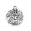 Picture of Zinc Based Alloy Charms Round Disc Antique Silver Color Cross 20mm x 17mm, 20 PCs