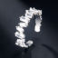 Picture of Brass Open Rings Platinum Plated Adjustable Clear Cubic Zirconia 1 Piece