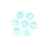 Изображение Керамические Бусины Цветы Сине-зеленые Примерно 15мм x 14мм, Размер Поры 2.2мм, 20 ШТ