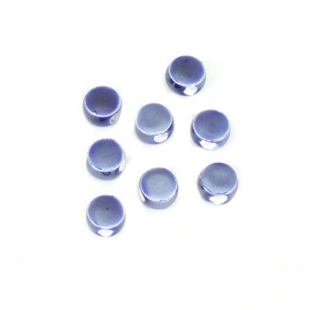 Perles en Céramique Rond Saphir 9mm Dia, Taille de Trou: 2.8mm, 30 Pcs