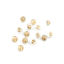 Picture of Silicone Ear Nuts Post Stopper Earring Findings Half Round Golden Transparent Clear 5mm x 4mm, 20 PCs