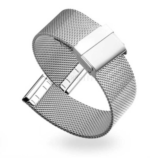 Picture of 304 Stainless Steel Watch Bands For Watch Face Silver Tone 12mm wide, 17cm(6 6/8") - 16cm(6 2/8") long, 1 Piece