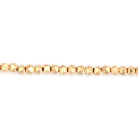(Klasse B) Hämatit ( Natur ) Perlen Sektfarben ca. 2mm x 2mm, Loch:ca. 1mm, 40cm lang, 1 Strang (ca. 202 Stück/Strang)