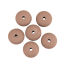 Picture of Resin Spacer Beads Flat Round Coffee Rubberized About 21mm Dia, Hole: Approx 3.5mm, 20 PCs