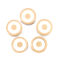 Picture of Resin Spacer Beads Flat Round Coffee About 19mm Dia, Hole: Approx 3.3mm, 5 PCs