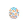 Picture of Lampwork Glass Beads Round Multicolor Flower About 14mm Dia, Hole: Approx 2.6mm, 1 Piece