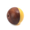 Picture of Resin & Natural Wood Spacer Beads Round Yellow About 15mm Dia., Hole: Approx 1.9mm, 2 PCs