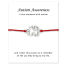 Imagen de Pulseras Trenzadas Tono de Plata Rojo Pieza de Rompecabezas de la Conciencia del Autismo Ajustable 1 Unidad