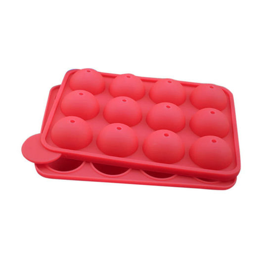 Изображение Red - Silicone Cake Mold Non-stick Dome Mold for Chocolate Candy Ice Cube