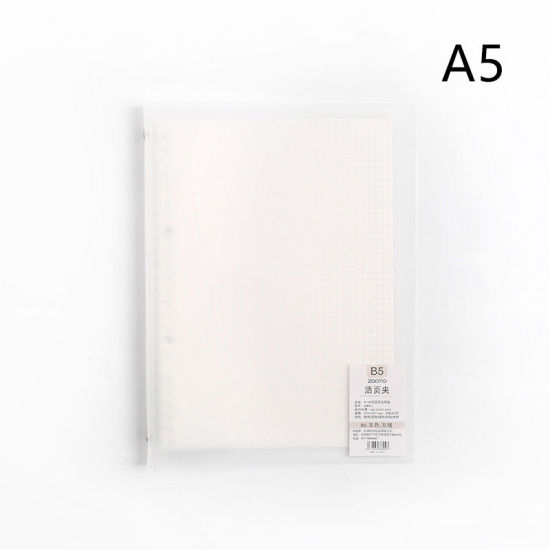 Bild von (30 Blatt) Polypropylen Notizbuch Weiß Rechteck Gitter Trennbar 23.5cm x 17.5cm, 1 Stück