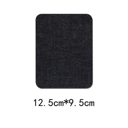 Fabric Appliques Patches DIY Scrapbooking Craft Black Rectangle 1 Piece