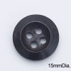 Picture of Natural Wood Sewing Buttons Scrapbooking 4 Holes Round Dark Coffee 15mm Dia., 100 PCs