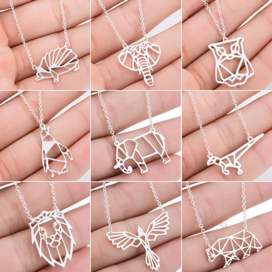 Image de Stainless Steel Origami Necklace Animal 1 Piece