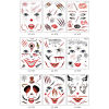 Bild von Halloween Removable Waterproof Metallic Temporary Tattoo Sticker Body Art Multicolor Waterproof 1 Sheet