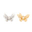 Image de Copper Insect Charms Gold Plated & Butterfly Animal Filigree Stamping Clear Rhinestone