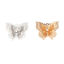 Immagine di Brass Insect Pendants Gold Plated & Butterfly Animal Filigree Stamping Clear Rhinestone