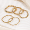 Picture of CCB Plastic Dainty Bracelets Delicate Bracelets Beaded Bracelet Gold Plated Elastic 1 Piece