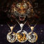 Immagine di Necklace Gold Plated & Silver Tone Tiger Animal Clear Rhinestone Plating 1 Piece