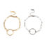 Bild von 304 Edelstahl Einfach Gliederkette Kette Armband Bunt Kreisring 18cm lang, 1 Strang