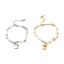 Bild von Stainless Steel Bracelets Gold Plated & Oval Heart Clear Cubic Zirconia