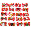 Imagen de Fabric Christmas Hair Ties Band Red & Green Pet At Random