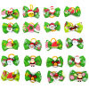 Imagen de Fabric Christmas Hair Ties Band Red & Green Pet At Random