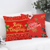 Picture of Peach Skin Fabric Christmas Pillow Cases Square 45cm x 45cm, 1 Piece