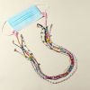 Picture of Face Mask And Glasses Neck Strap Lariat Lanyard Necklace Gold Plated Multicolor 1 Piece
