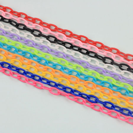 Plastic Closed Soldered Link Cable Chain Findings Oval