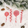 Picture of Red And White Simulation Candy Cane Lollipop Christmas Hanging Decoration