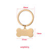 Picture of Stainless Steel Pet Memorial Keychain & Keyring Bone Blank Stamping Tags 46mm x 31mm, 1 Piece