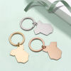 Picture of Stainless Steel Blank Stamping Tags Keychain & Keyring Multicolor Clothes 55mm x 26mm