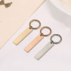 Picture of Stainless Steel Keychain & Keyring Rectangle Blank Stamping Tags 75mm x 25mm, 1 Piece