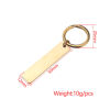 Picture of Stainless Steel Keychain & Keyring Rectangle Blank Stamping Tags 75mm x 25mm, 1 Piece