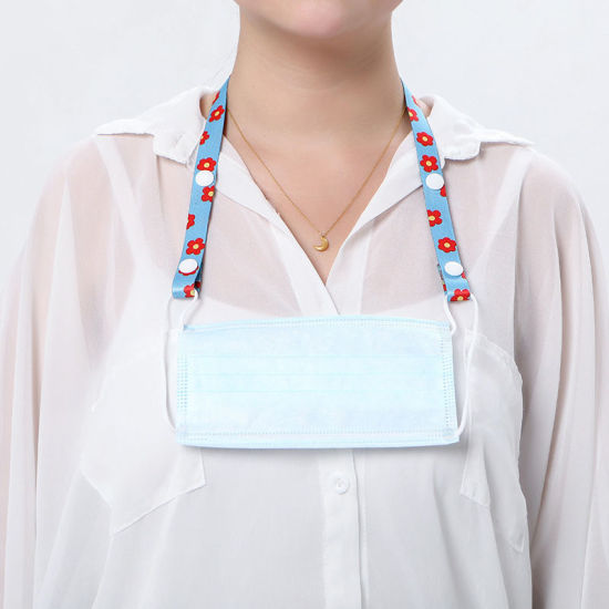 Bild von Polyester Face Mask Neck Strap Lariat Lanyard Necklace Adjustable 1 Piece