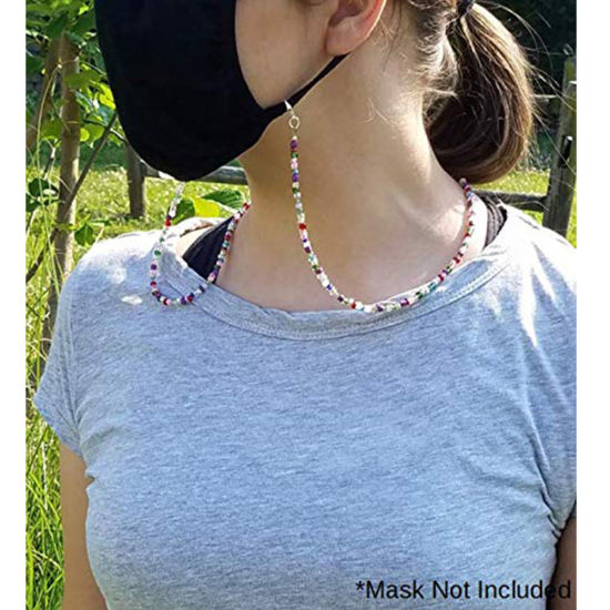 Изображение Face Mask And Glasses Neck Strap Lariat Lanyard Necklace Multicolor