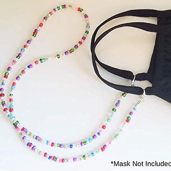 Изображение Face Mask And Glasses Neck Strap Lariat Lanyard Necklace Multicolor