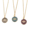 Picture of Stainless Steel & Copper Micro Pave Necklace Round Eye 44cm(17 3/8") long, 1 Piece