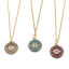 Image de Stainless Steel & Copper Micro Pave Necklace Gold Plated Round Eye Champagne Rhinestone 44cm(17 3/8") long, 1 Piece
