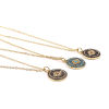 Picture of Stainless Steel & Copper Micro Pave Necklace Round Eye 44cm(17 3/8") long, 1 Piece
