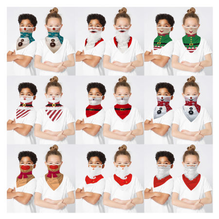 Polyester 11-14 Years Children Kids Windproof Dustproof Face Mask For Outdoor Cycling Multicolor