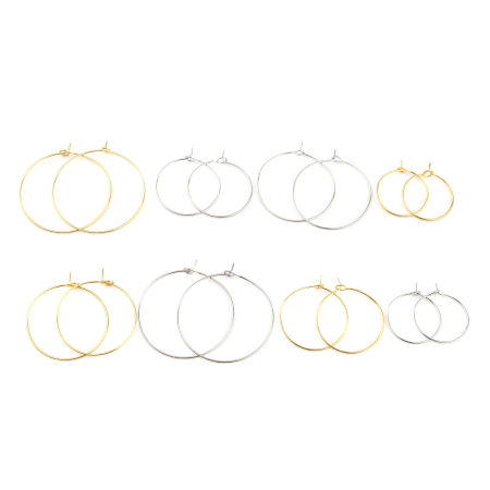 Iron Based Alloy Hoop Earrings Findings Circle Ring
