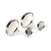 Picture of Iron Based Alloy Cabochon Settings Ear Post Stud Earrings Findings Round