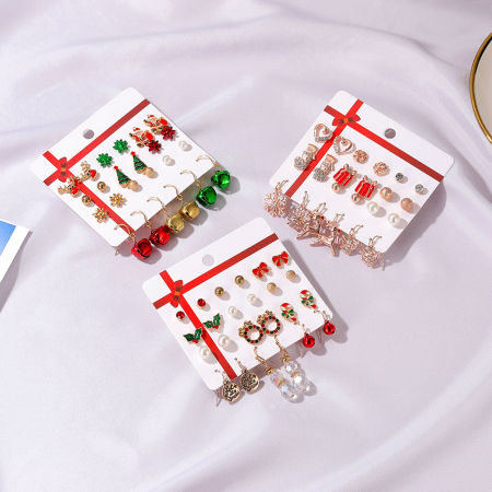 Christmas Ear Post Stud Earrings Set 1 Set